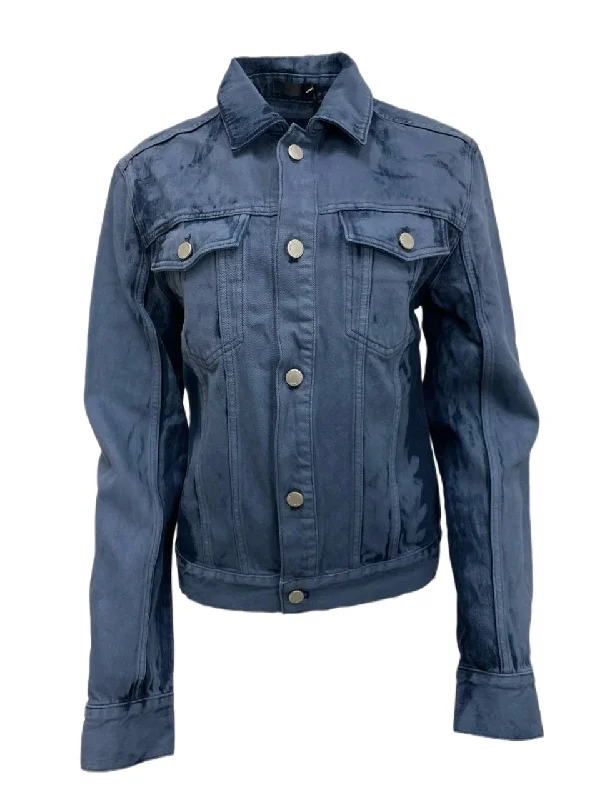 Daily Deals BLK DNM Women's Blue Distressed Denim Jeans Jacket 5 Size S NWT