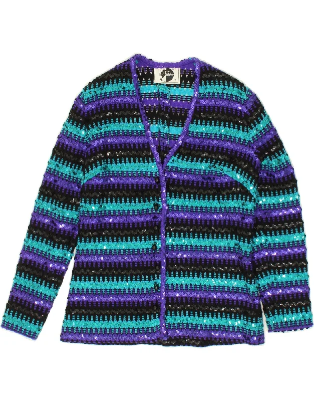 Reduced Prices FINK MODELL Womens Cardigan Sweater IT 42 Medium Black Striped