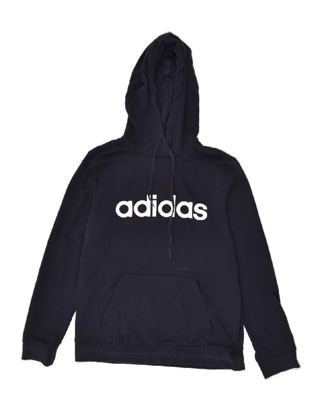 Unbeatable Prices ADIDAS Womens Graphic Hoodie Jumper UK 12/14 Medium Navy Blue Cotton Unbeatable Prices ADIDAS Womens Graphic Hoodie Jumper UK 12/14 Medium Navy Blue Cotton