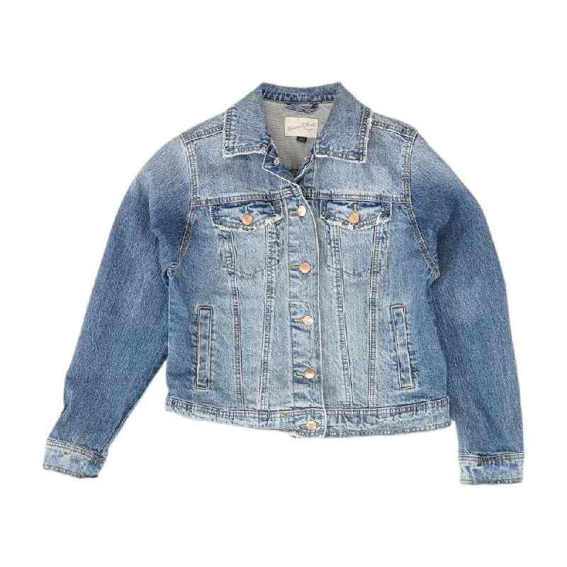 Special Savings Blue Solid Denim Jacket