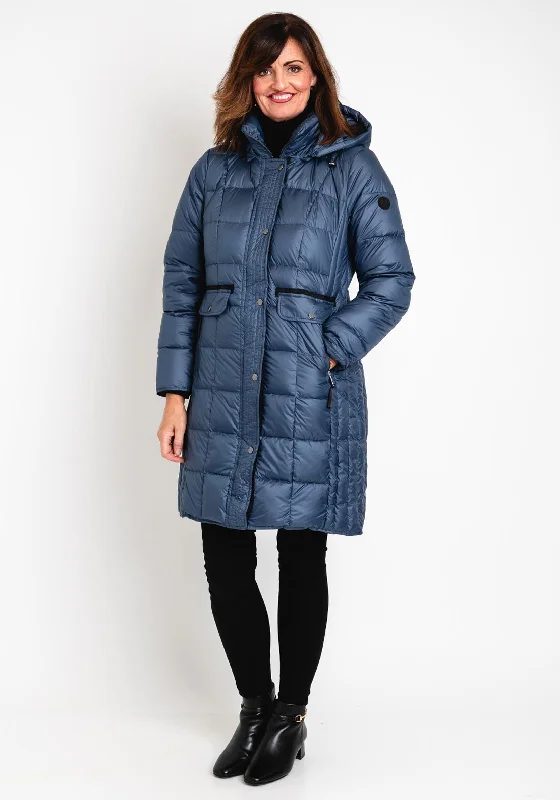 Exclusive Access Normann Esta Quilted Down Coat, Navy Blue