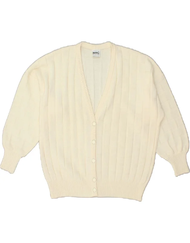 Price Rollback VINTAGE Womens Cardigan Sweater UK 14 Large Off White