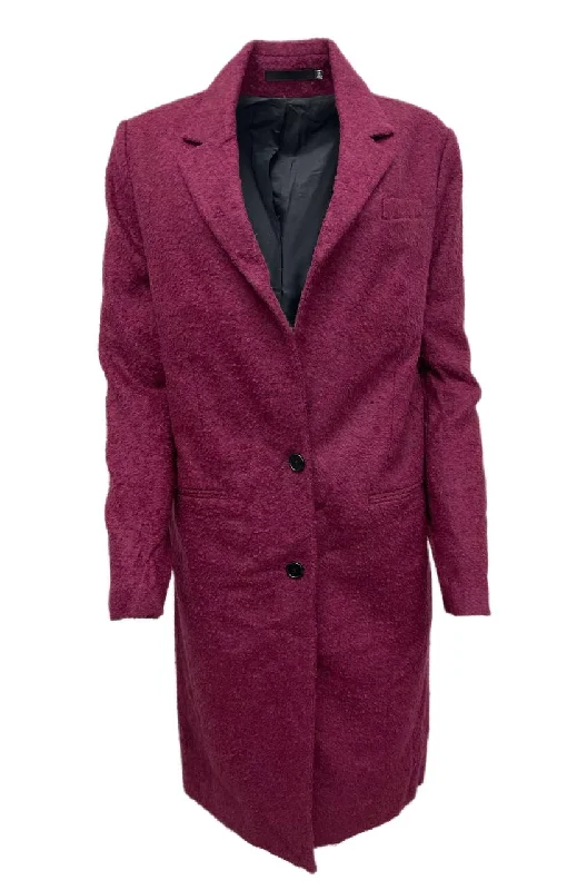 Act Now BLK DNM Women's Burgundy Coat 11 #WUP2701 Size Small NWT