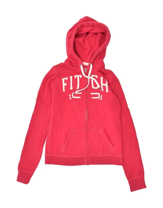Online Specials ABERCROMBIE & FITCH Womens Graphic Zip Hoodie Sweater UK 10 Small Pink Online Specials ABERCROMBIE & FITCH Womens Graphic Zip Hoodie Sweater UK 10 Small Pink