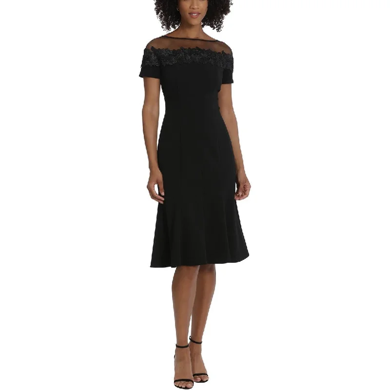 Deep Discounts Womens Floral Embroidered Sheath Dress