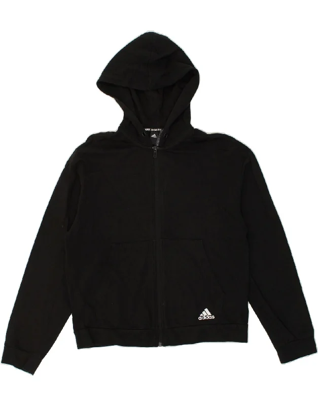Markdown Madness ADIDAS Womens Graphic Zip Hoodie Sweater UK 16/18 Large Black Cotton Markdown Madness ADIDAS Womens Graphic Zip Hoodie Sweater UK 16/18 Large Black Cotton