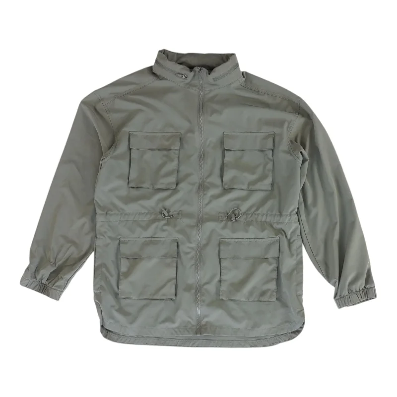 Grand Opening Sale Gray Solid Lightweight Jacket