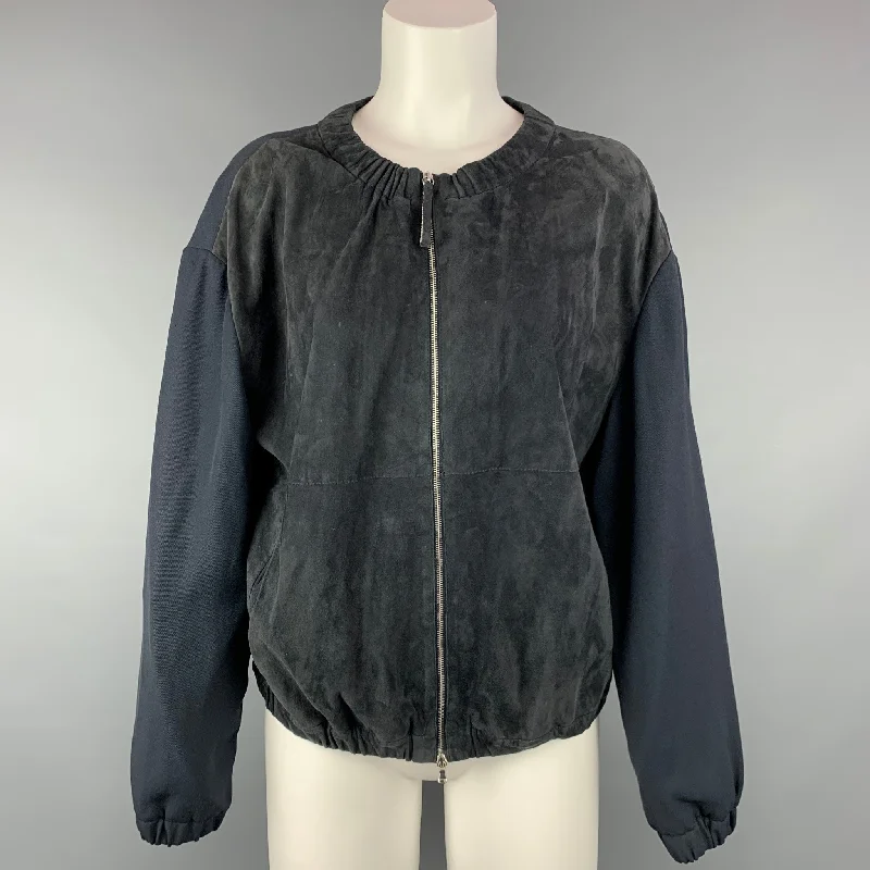 Bonus Savings FABIANA FILIPPI Size M Navy & Grey Merino Wool / Viscose Jacket