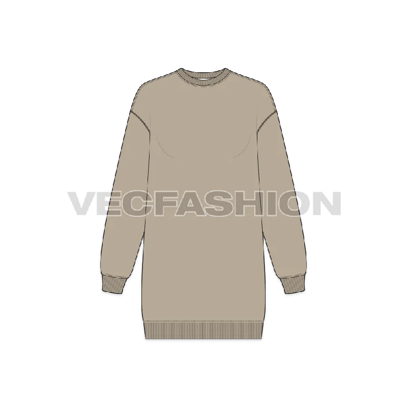 Final Clearance Women's Drop Shoulder Long Sweatshirt