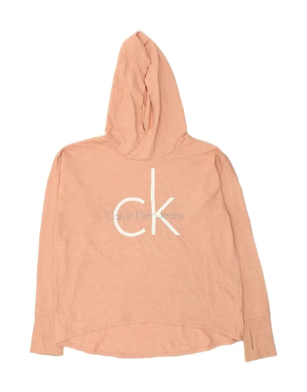 YEAR-End Clearance CALVIN KLEIN JEANS Womens Graphic Hoodie Jumper UK 10 Small Beige YEAR-End Clearance CALVIN KLEIN JEANS Womens Graphic Hoodie Jumper UK 10 Small Beige