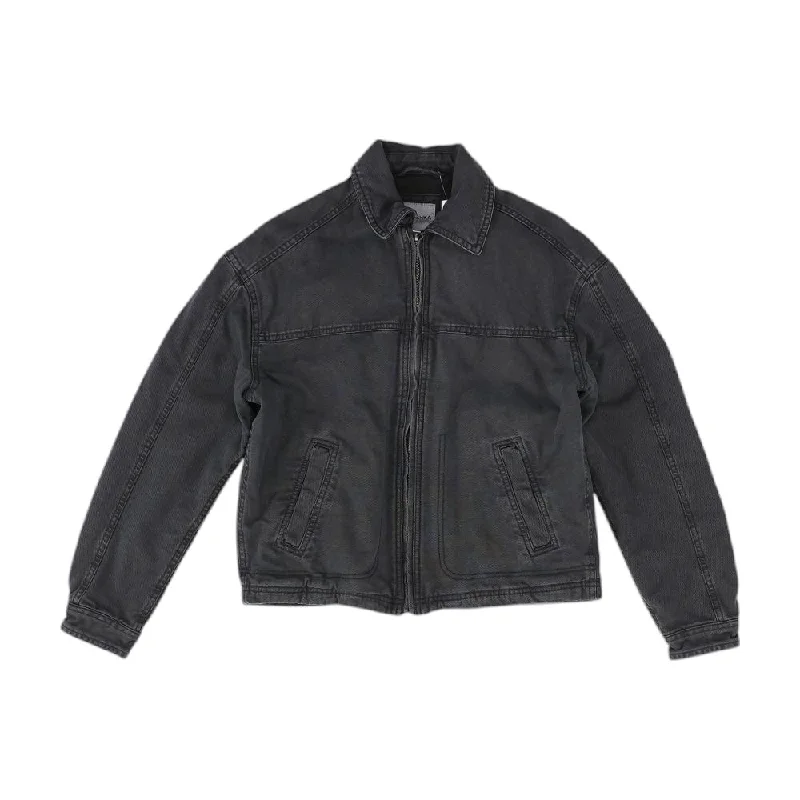 Quick Sale Black Solid Denim Jacket