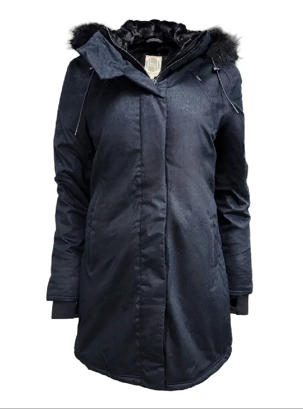 Today's Special HoodLamb Women's Nightwatch Black Nordic Warm Natural Hemp Parka NWT