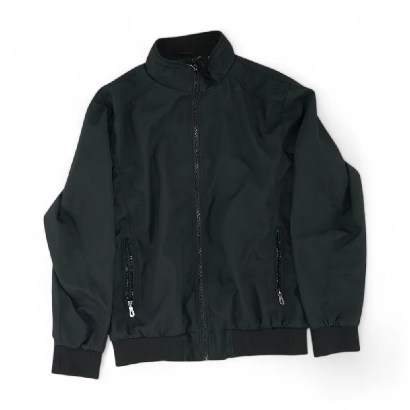Flash Deals Black Solid Bomber Jacket