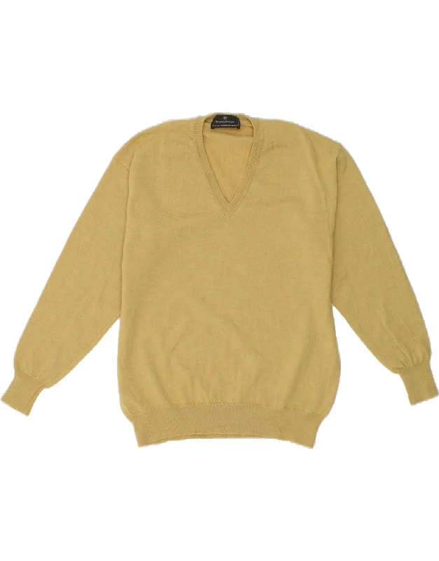 Overstock ERMENEGILDO ZEGNA Womens V-Neck Jumper Sweater IT 50 XL Beige
