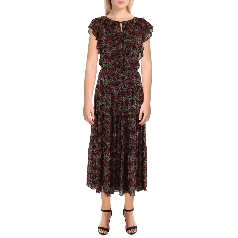 Doorbuster Deal Womens Floral Print Long Maxi Dress