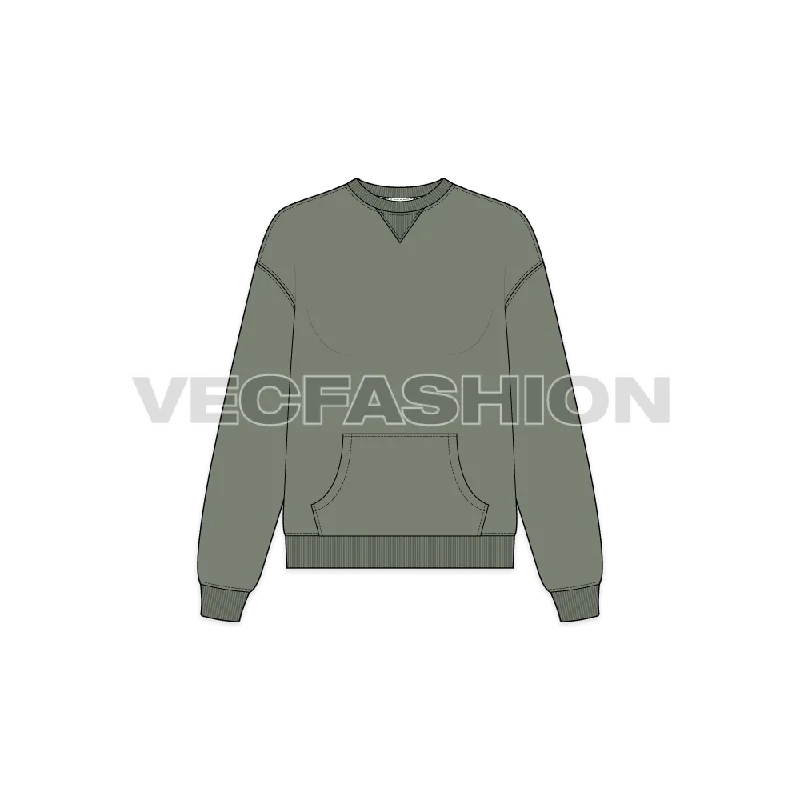 Great Deals Women's Crew Neck Drop Shoulder Sweatshirt