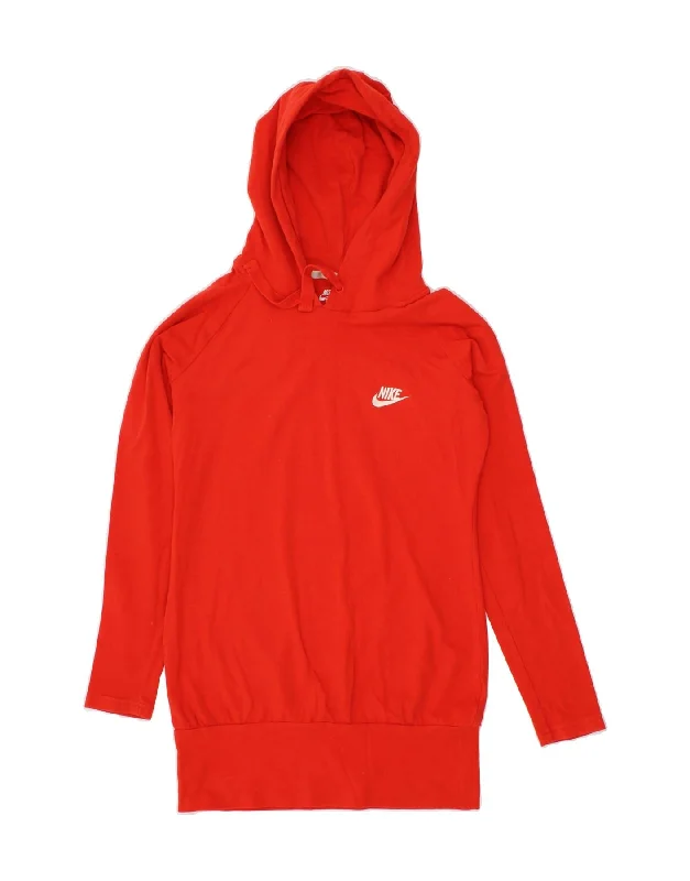 Referral Discount NIKE Womens Graphic Hoodie Jumper UK 8/10 Small Red