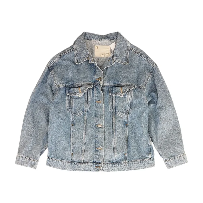 Daily Specials Blue Solid Denim Jacket