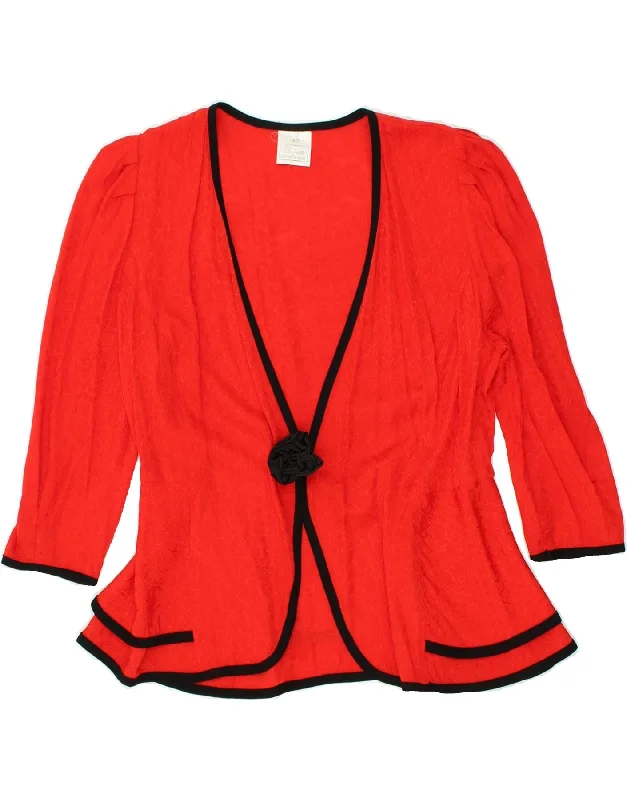 Price Rollback VINTAGE Womens Cardigan Top IT 40 Small Red Viscose