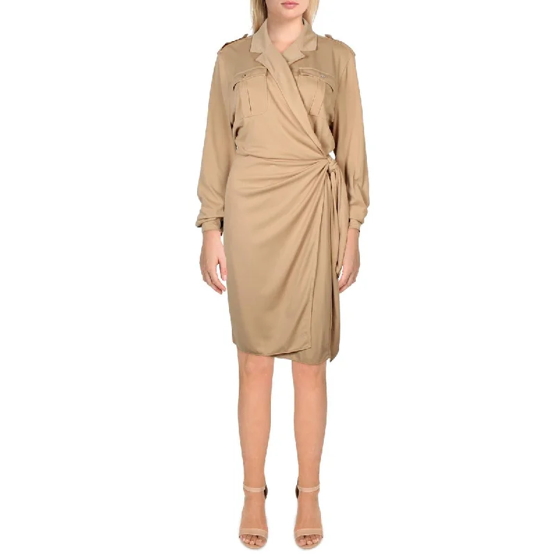 Price Drop Alert Womens Polyester Wrap Dress