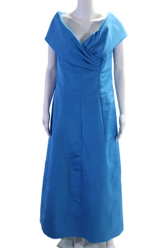 Seasonal Sale Catherine Regehr Women Strapless Zipped Gown Dress Blue