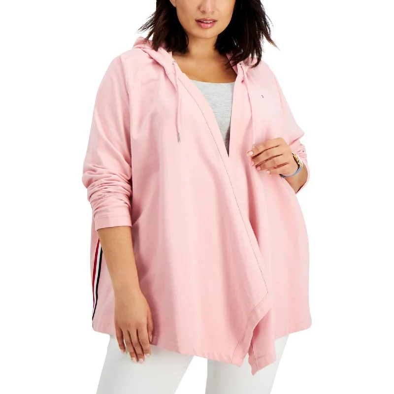 Don’t Miss Out Plus Womens Open Front Cozy Hoodie