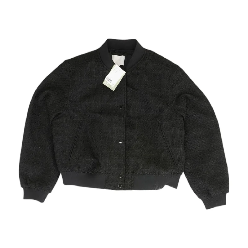 Can't Miss Black Solid Bomber Jacket