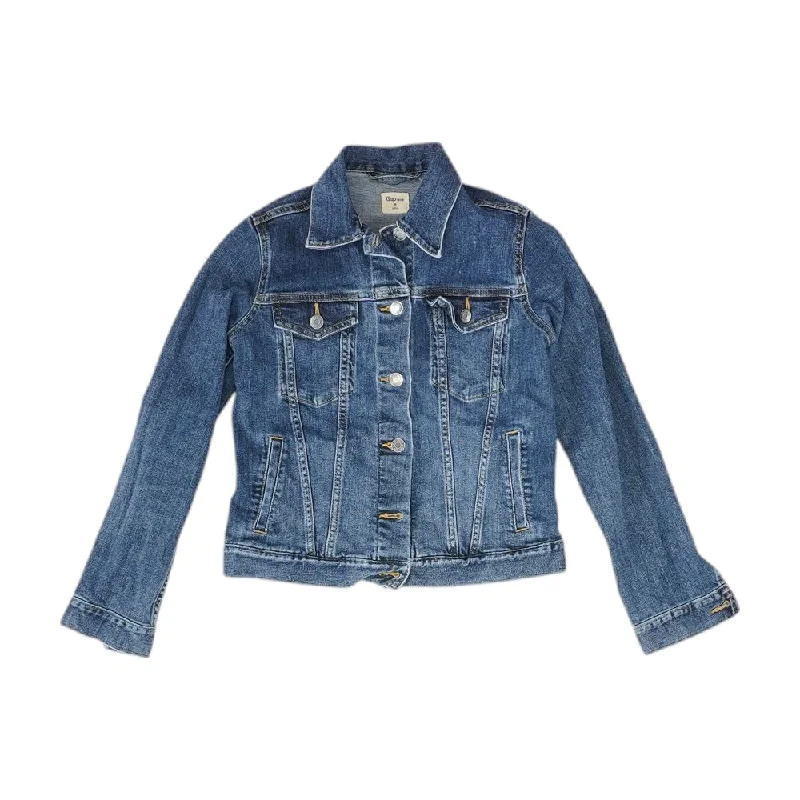 Price Reduction Blue Solid Denim Jacket