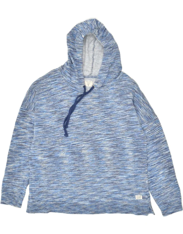 Take Advantage VOLCOM Womens Hoodie Jumper UK 12 Medium  Blue Pinstripe Cotton