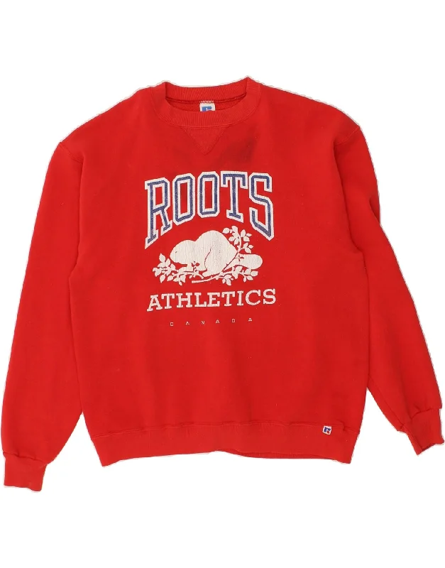 Closeout Sale RUSSELL ATHLETIC Womens Graphic Sweatshirt Jumper UK 18 XL Red Polyester Closeout Sale RUSSELL ATHLETIC Womens Graphic Sweatshirt Jumper UK 18 XL Red Polyester