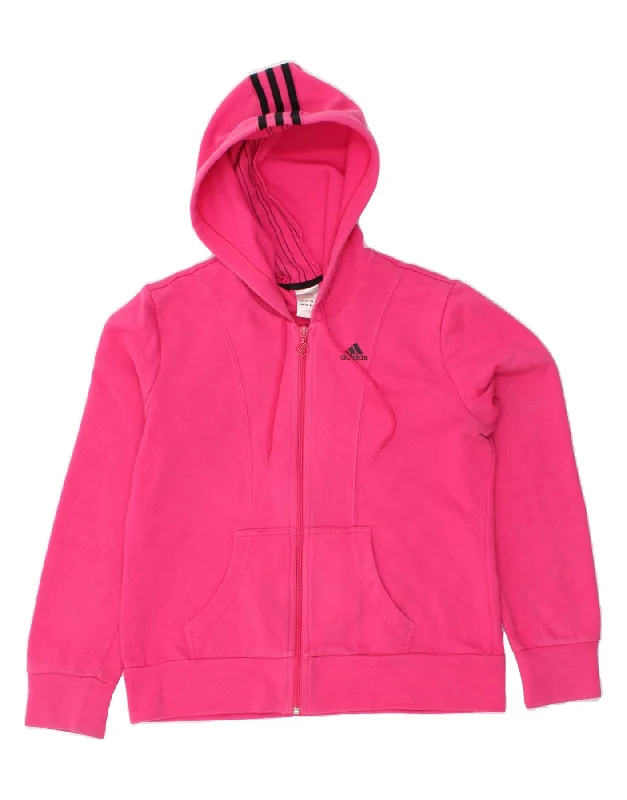 Special Savings ADIDAS Womens Zip Hoodie Sweater UK 16 Large Pink