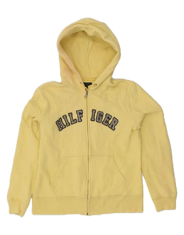 Clearance Event TOMMY HILFIGER Womens Graphic Zip Hoodie Sweater UK 10 Small Yellow Cotton Clearance Event TOMMY HILFIGER Womens Graphic Zip Hoodie Sweater UK 10 Small Yellow Cotton