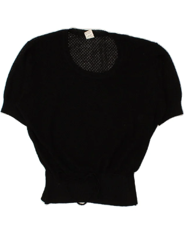 The Best Prices VINTAGE Womens Short Sleeve Crew Neck Jumper Sweater IT 44 Medium Black The Best Prices VINTAGE Womens Short Sleeve Crew Neck Jumper Sweater IT 44 Medium Black