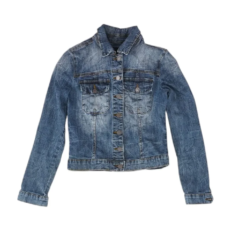 Limited Quantity Blue Solid Denim Jacket
