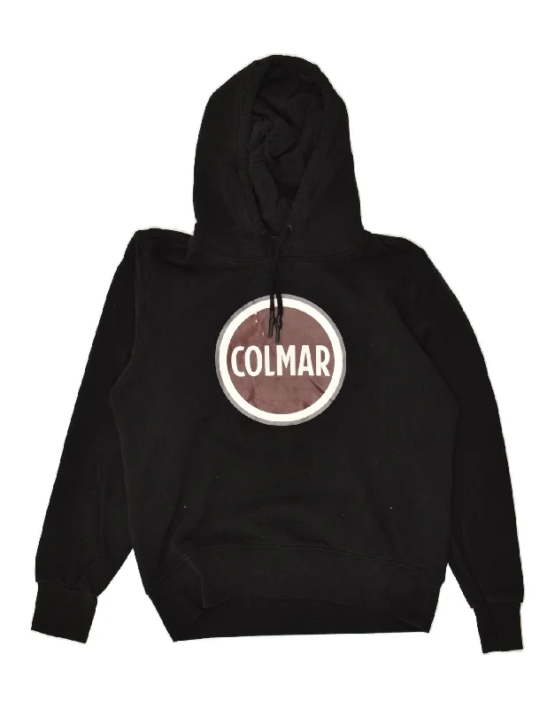 Unbeatable Prices COLMAR Womens Graphic Hoodie Jumper UK 16 Large Black Cotton