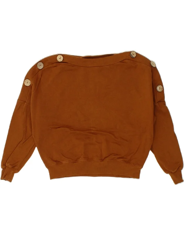 Today’s Deal PULL & BEAR Womens Oversized Sweatshirt Jumper UK 6  XS Brown