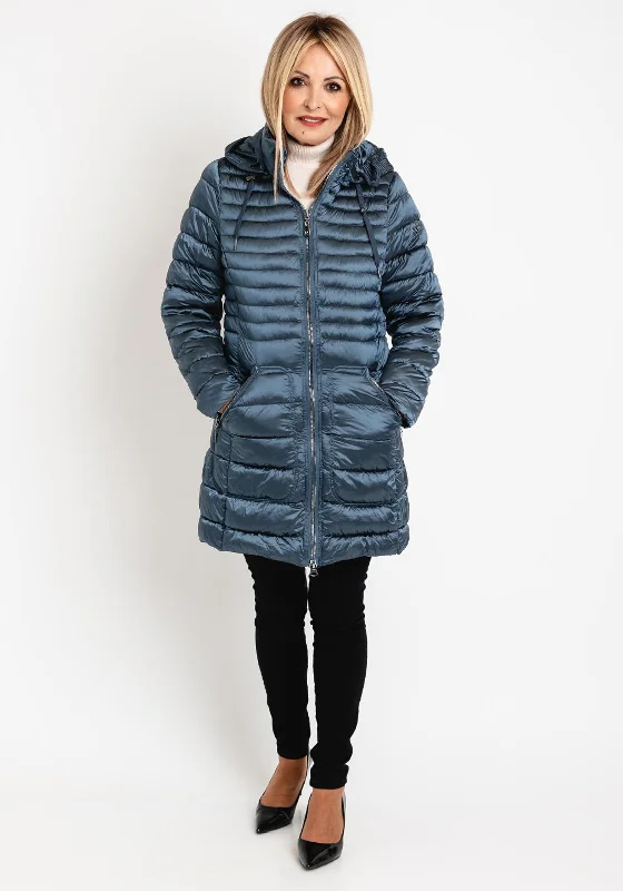 Savings Bonanza Normann High Shine Padded Coat, Navy