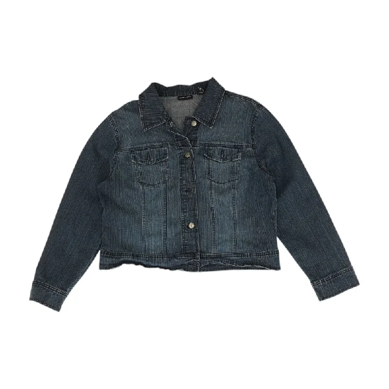 Mega Sale Blue Solid Denim Jacket
