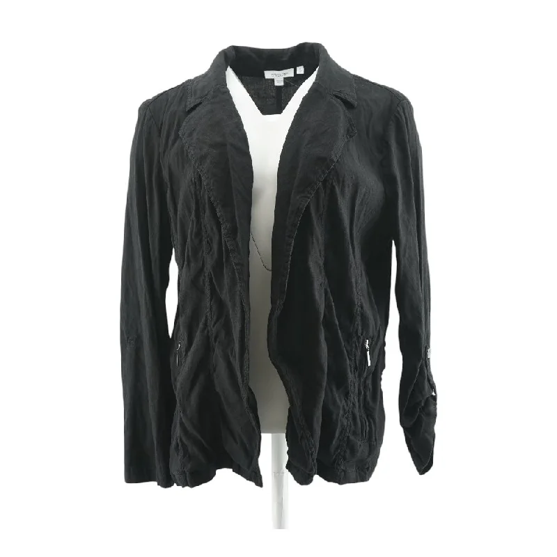 Instant Discount Black Solid Jacket