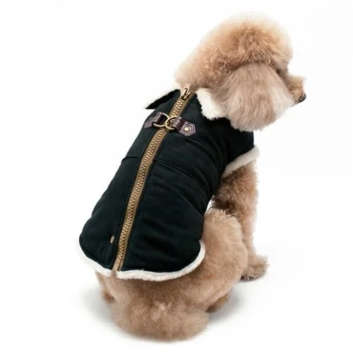 New Arrival Furry Runner Coat Black