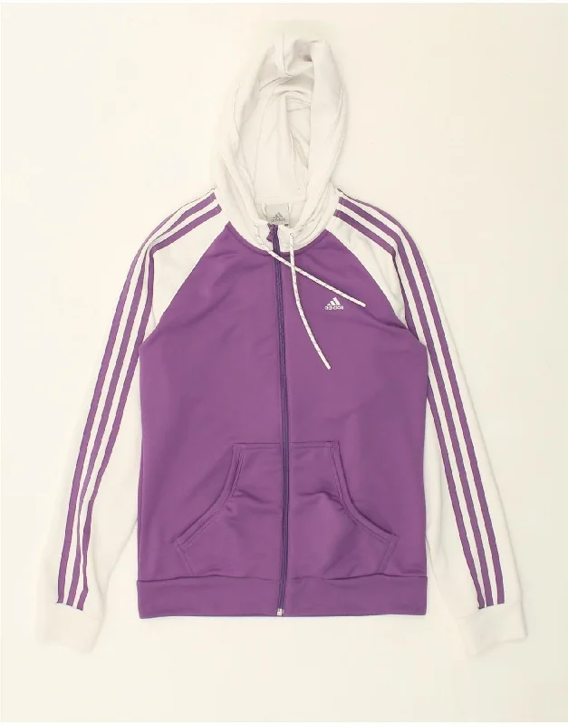 Discount Mania ADIDAS Womens Graphic Zip Hoodie Sweater UK 12 Medium Purple Colourblock Discount Mania ADIDAS Womens Graphic Zip Hoodie Sweater UK 12 Medium Purple Colourblock
