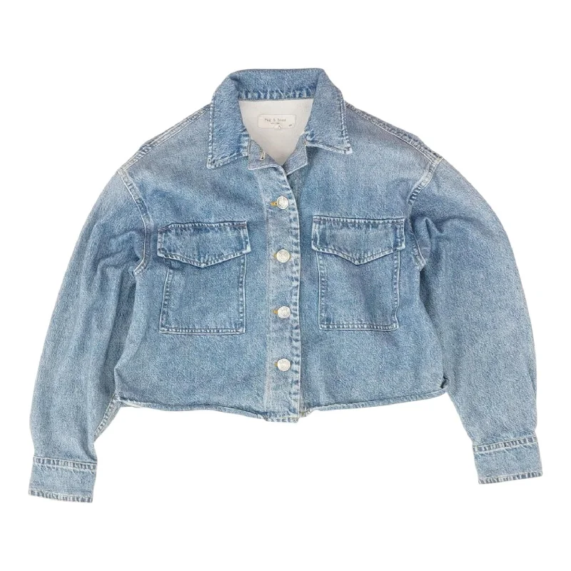 Act Now Blue Solid Denim Jacket