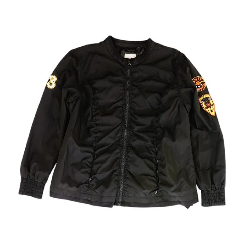 Major Savings Black Solid Lightweight Jacket