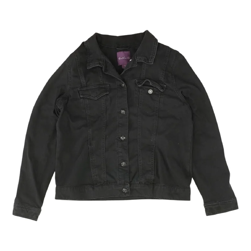 Value Deals Black Solid Denim Jacket