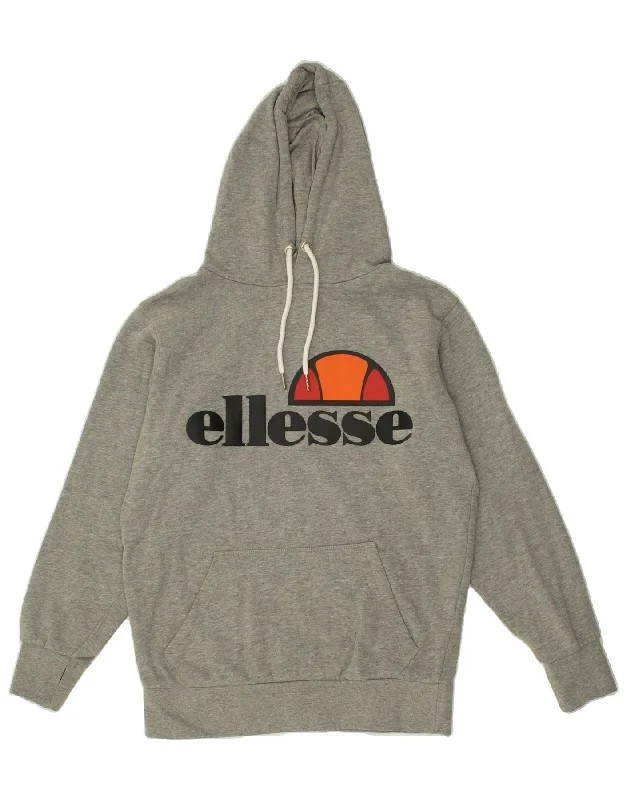 Referral Discount ELLESSE Womens Graphic Hoodie Jumper UK 10 Small Grey