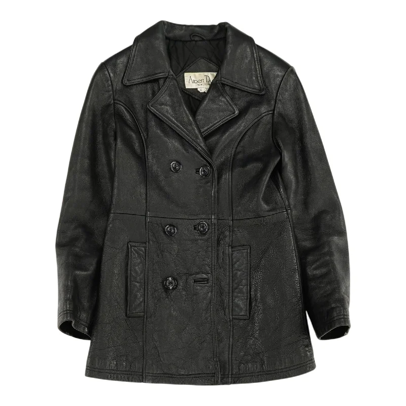 Mega Deal Black Solid Leather Jacket