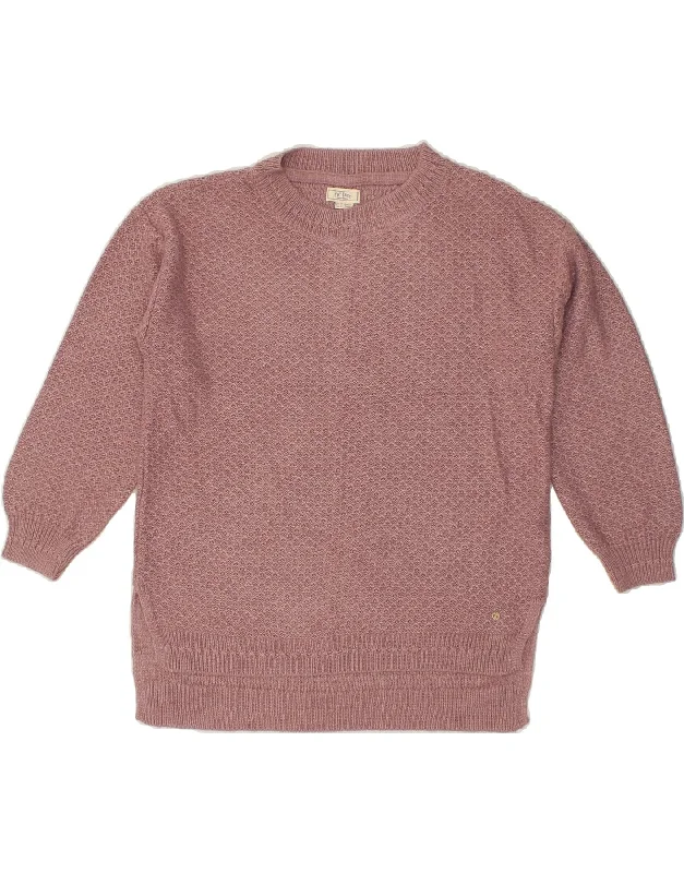 Buy Now FAT FACE Womens Oversized Crew Neck Jumper Sweater UK 10 Small Pink