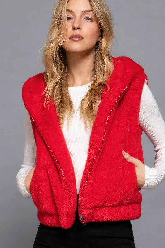 Early Bird Discount Hoodie Faux Fur Vest
