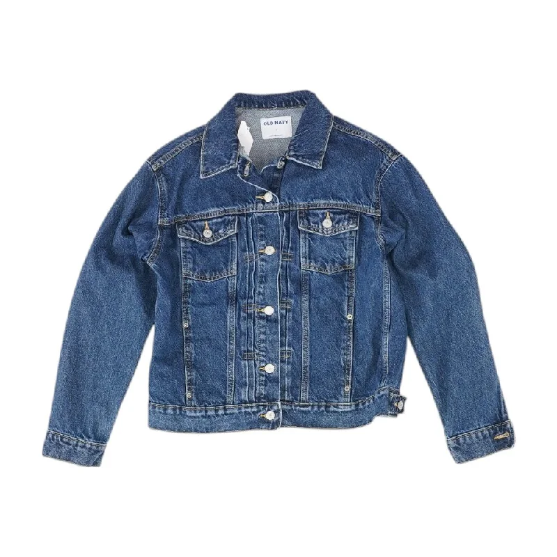 Price Slash Navy Solid Denim Jacket
