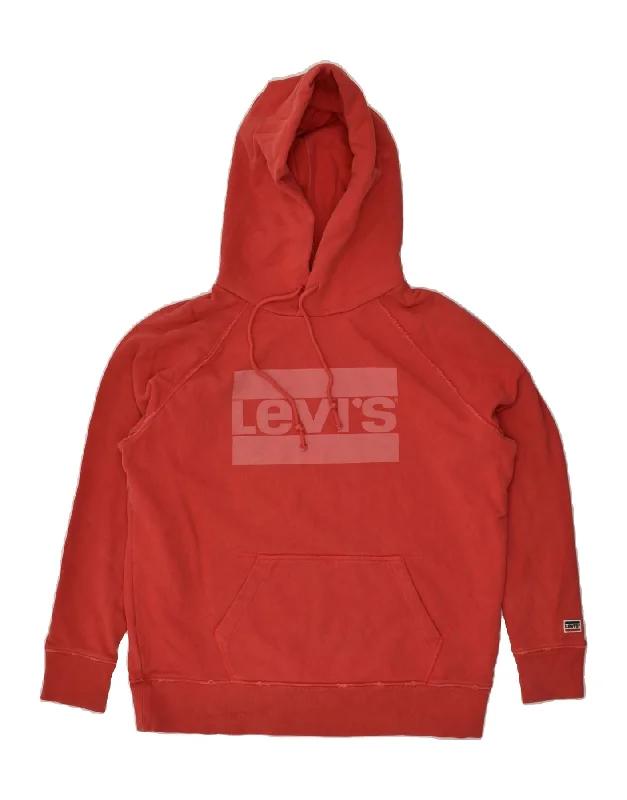 Buy More, Save More LEVI'S Womens Oversized Graphic Hoodie Jumper UK 14 Medium Red Cotton Buy More, Save More LEVI'S Womens Oversized Graphic Hoodie Jumper UK 14 Medium Red Cotton
